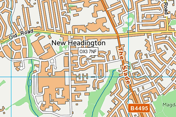 OX3 7NF map - OS VectorMap District (Ordnance Survey)