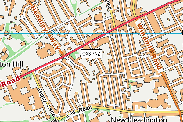 OX3 7NZ map - OS VectorMap District (Ordnance Survey)