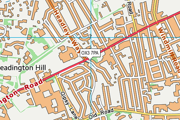 OX3 7PA map - OS VectorMap District (Ordnance Survey)