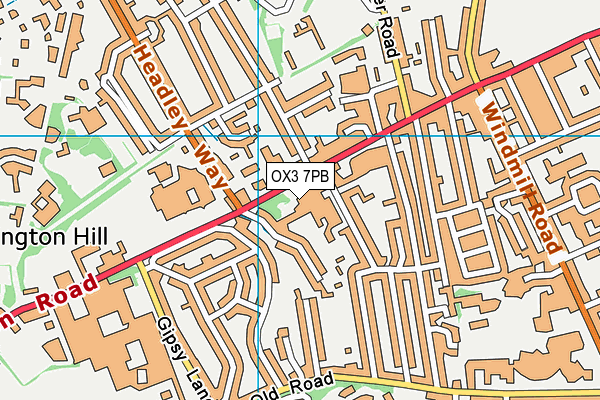 OX3 7PB map - OS VectorMap District (Ordnance Survey)