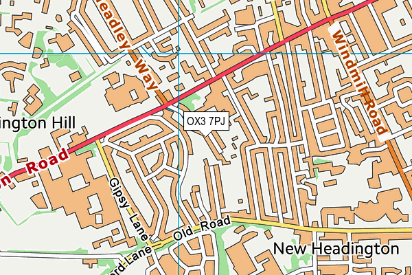 OX3 7PJ map - OS VectorMap District (Ordnance Survey)