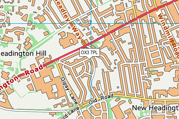 OX3 7PL map - OS VectorMap District (Ordnance Survey)