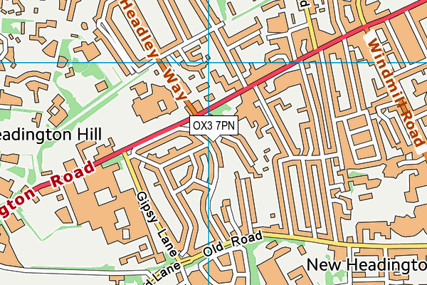 OX3 7PN map - OS VectorMap District (Ordnance Survey)