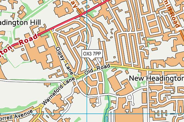 OX3 7PP map - OS VectorMap District (Ordnance Survey)