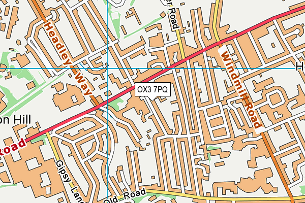OX3 7PQ map - OS VectorMap District (Ordnance Survey)