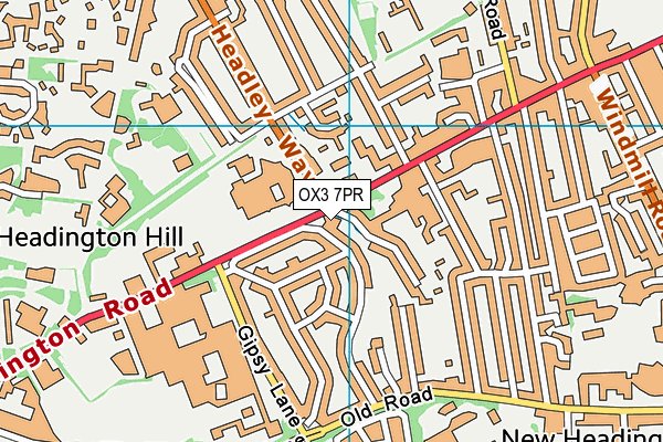 OX3 7PR map - OS VectorMap District (Ordnance Survey)