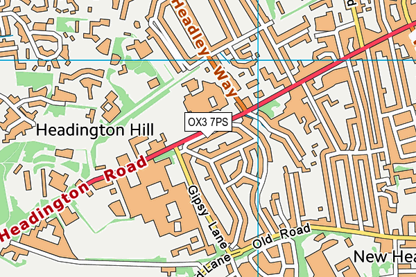 OX3 7PS map - OS VectorMap District (Ordnance Survey)