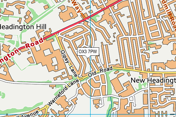 OX3 7PW map - OS VectorMap District (Ordnance Survey)