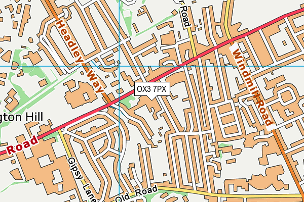 OX3 7PX map - OS VectorMap District (Ordnance Survey)