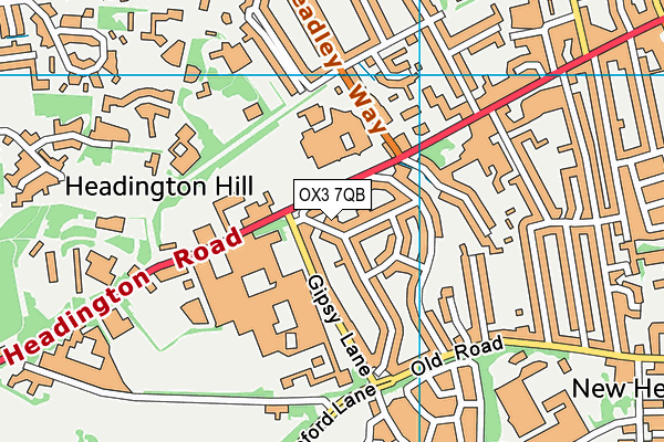 OX3 7QB map - OS VectorMap District (Ordnance Survey)