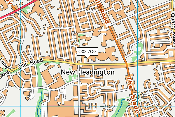 OX3 7QG map - OS VectorMap District (Ordnance Survey)