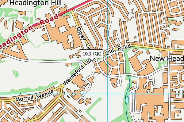 OX3 7QQ map - OS VectorMap District (Ordnance Survey)