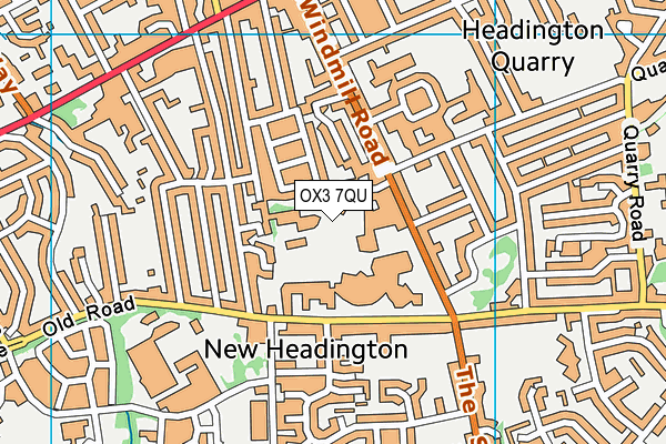 OX3 7QU map - OS VectorMap District (Ordnance Survey)