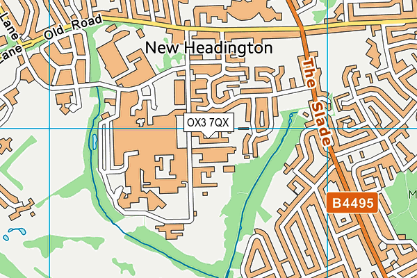 OX3 7QX map - OS VectorMap District (Ordnance Survey)