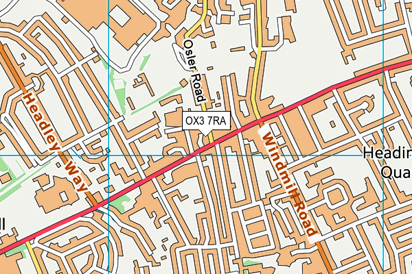 OX3 7RA map - OS VectorMap District (Ordnance Survey)