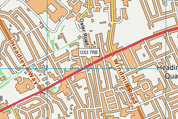 OX3 7RB map - OS VectorMap District (Ordnance Survey)