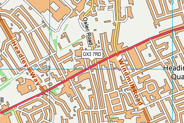 OX3 7RD map - OS VectorMap District (Ordnance Survey)