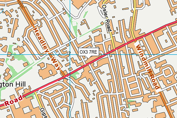 OX3 7RE map - OS VectorMap District (Ordnance Survey)