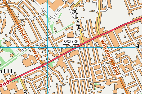 OX3 7RF map - OS VectorMap District (Ordnance Survey)