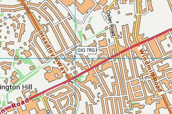 OX3 7RG map - OS VectorMap District (Ordnance Survey)