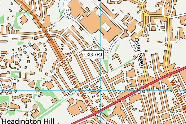 OX3 7RJ map - OS VectorMap District (Ordnance Survey)