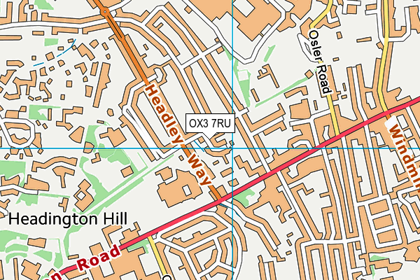 OX3 7RU map - OS VectorMap District (Ordnance Survey)