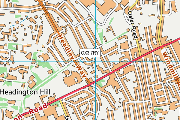 OX3 7RY map - OS VectorMap District (Ordnance Survey)