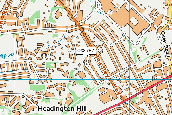 OX3 7RZ map - OS VectorMap District (Ordnance Survey)