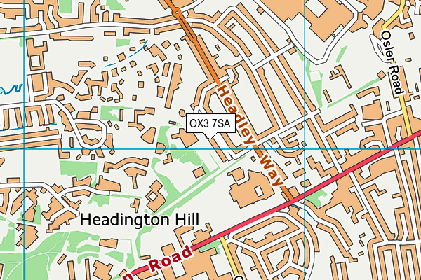 OX3 7SA map - OS VectorMap District (Ordnance Survey)