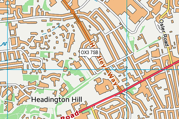 OX3 7SB map - OS VectorMap District (Ordnance Survey)