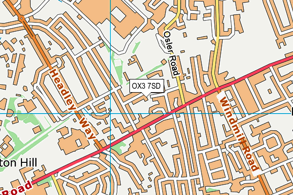 OX3 7SD map - OS VectorMap District (Ordnance Survey)