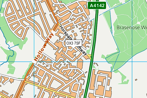 OX3 7SF map - OS VectorMap District (Ordnance Survey)