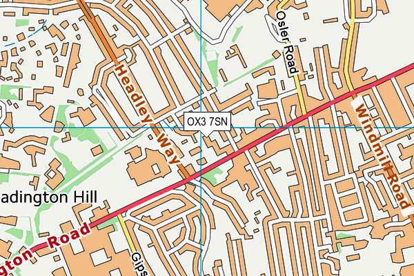 OX3 7SN map - OS VectorMap District (Ordnance Survey)