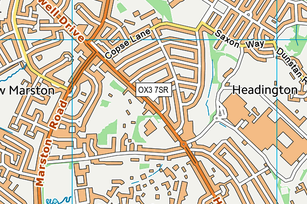 OX3 7SR map - OS VectorMap District (Ordnance Survey)