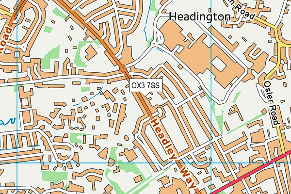 OX3 7SS map - OS VectorMap District (Ordnance Survey)