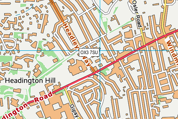 OX3 7SU map - OS VectorMap District (Ordnance Survey)