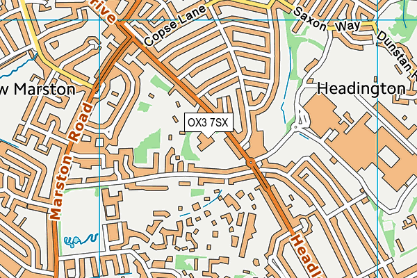 St Joseph's Catholic Primary School, Oxford map (OX3 7SX) - OS VectorMap District (Ordnance Survey)
