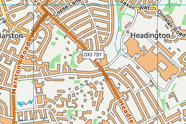 OX3 7SY map - OS VectorMap District (Ordnance Survey)