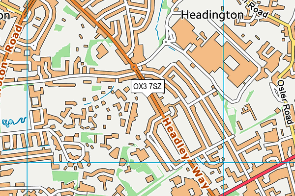 OX3 7SZ map - OS VectorMap District (Ordnance Survey)