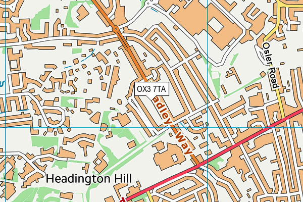 OX3 7TA map - OS VectorMap District (Ordnance Survey)