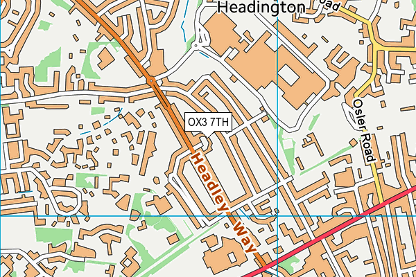 OX3 7TH map - OS VectorMap District (Ordnance Survey)