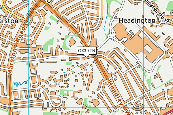 OX3 7TN map - OS VectorMap District (Ordnance Survey)