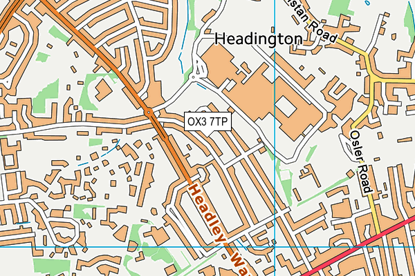 OX3 7TP map - OS VectorMap District (Ordnance Survey)