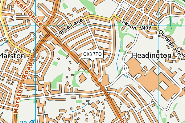 OX3 7TQ map - OS VectorMap District (Ordnance Survey)