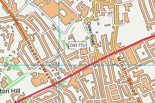 OX3 7TU map - OS VectorMap District (Ordnance Survey)