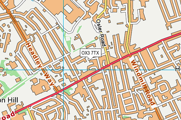 OX3 7TX map - OS VectorMap District (Ordnance Survey)