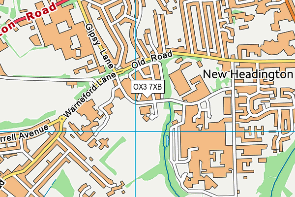 OX3 7XB map - OS VectorMap District (Ordnance Survey)