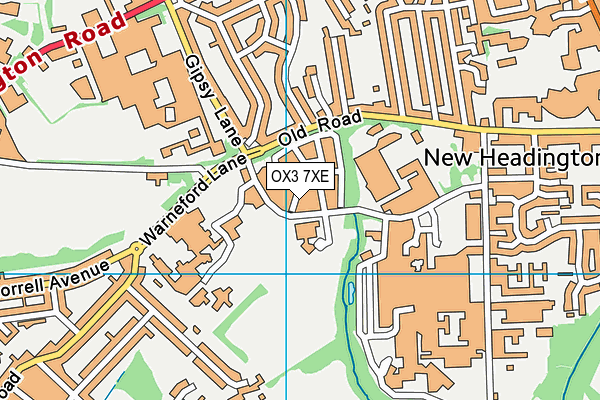OX3 7XE map - OS VectorMap District (Ordnance Survey)