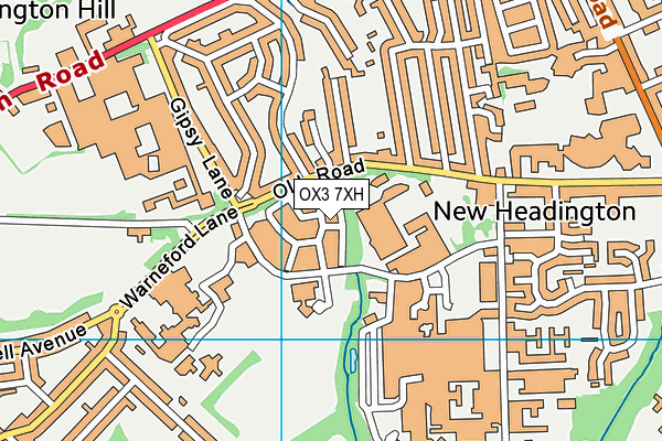 OX3 7XH map - OS VectorMap District (Ordnance Survey)