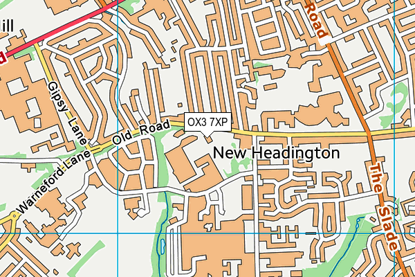 OX3 7XP map - OS VectorMap District (Ordnance Survey)